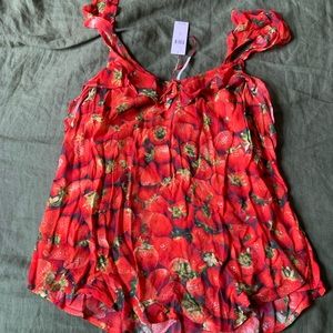 Anthropologie Strawberry tank top!
